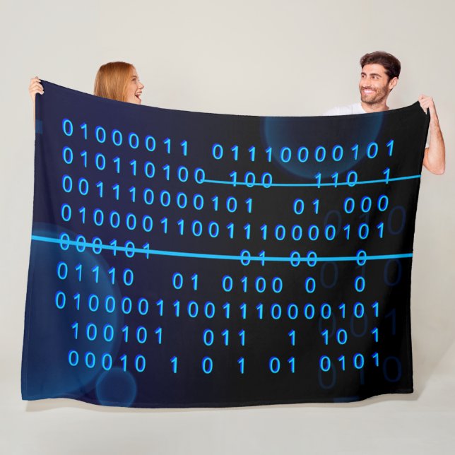 BLUE MATRIX FLEECE BLANKET (In Situ)