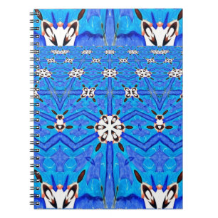 blue matrix grid notebook