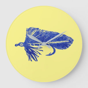 Blue Matuka streamer fly tying & fishing Large Clock