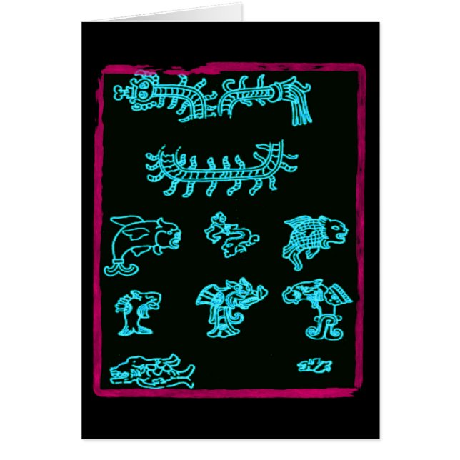 Blue Mayan Animals (Front)