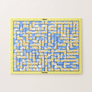 Blue Maze Jigsaw Puzzle