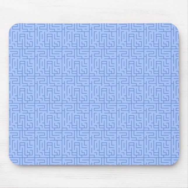 Blue Maze Mouse Mat (Front)
