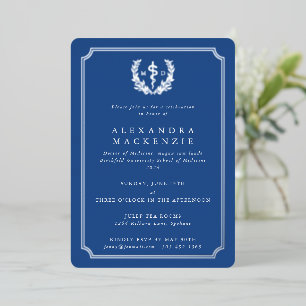 Blue MD Asclepius+Laurel Wreath Graduation