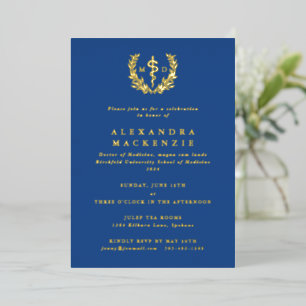 Blue MD Asclepius+Laurel Wreath Graduation Party