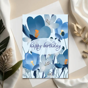 Blue Meadow — Botanical Birthday Card