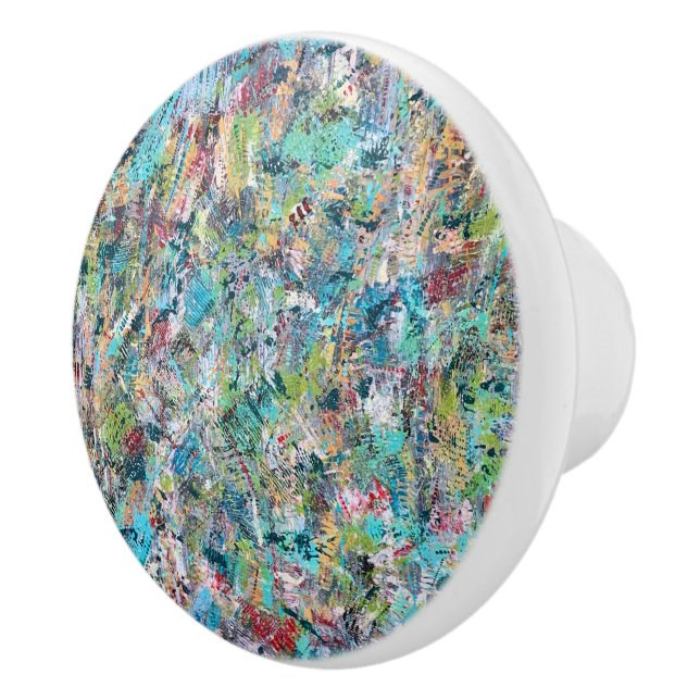 Blue Meadow Ceramic Pull (Right)