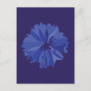 Blue Meadow Cornflower Floral Pattern Postcard