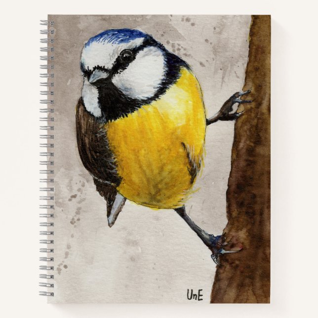 Blue meadow watercolor painting notebook (Front)