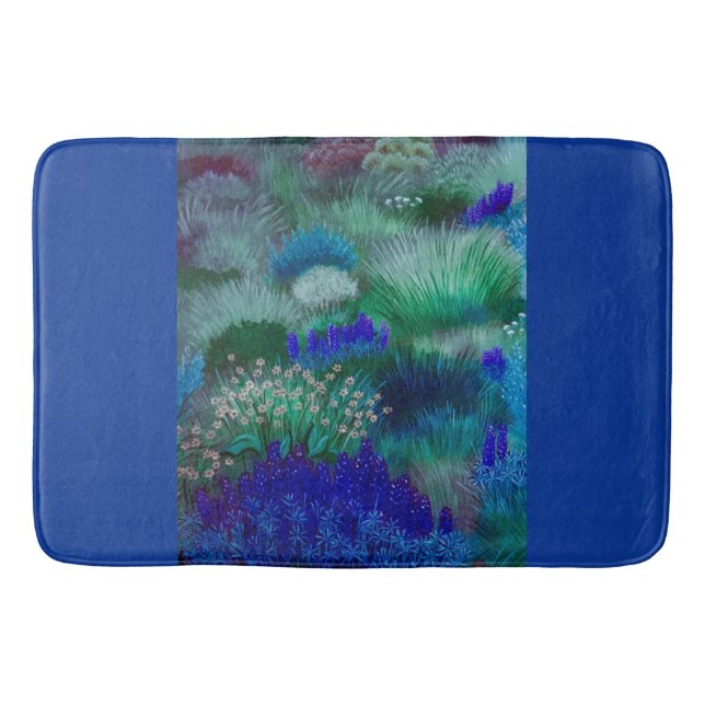 Blue Meadows Bath Mat (Front)