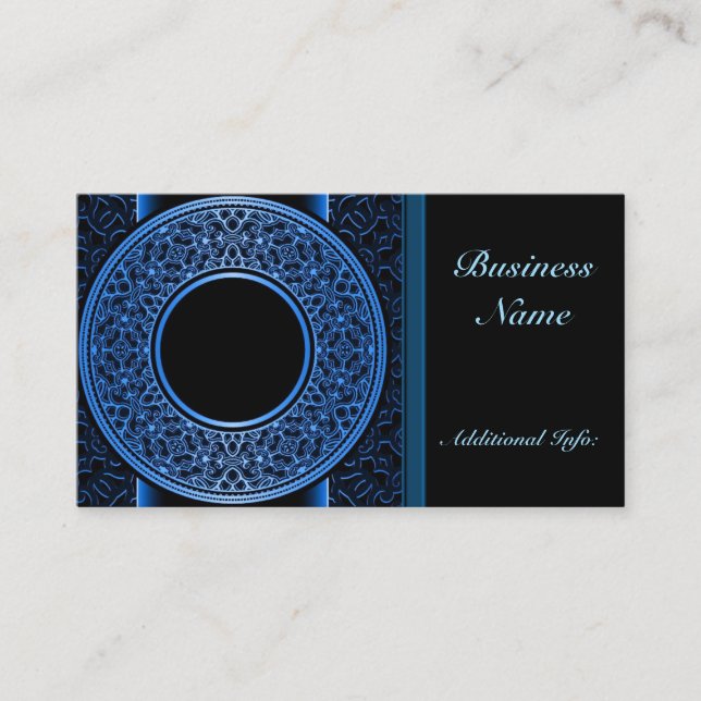 Blue Medallion Business Card (Front)
