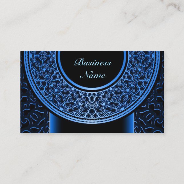 Blue Medallion Business Card 3 (Front)