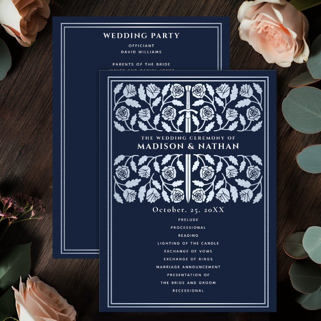 Blue Mediaeval Silver Sword Royal Wedding Programme (Creator Uploaded)