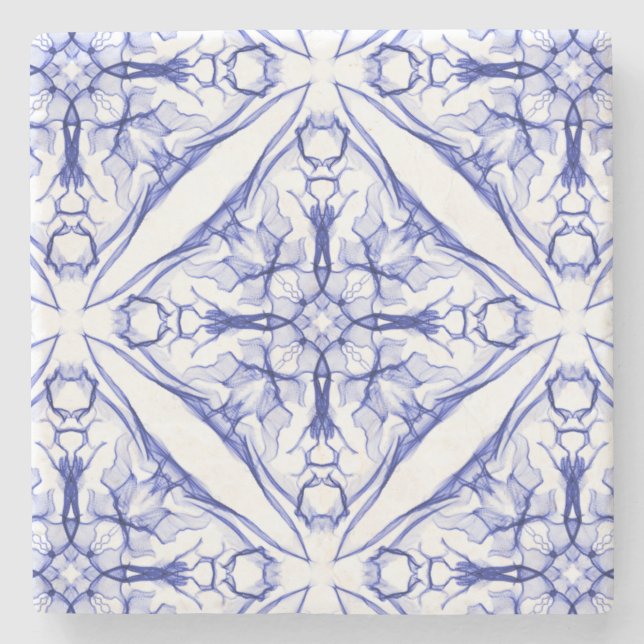 Blue Mediaeval Stone Coaster (Front)