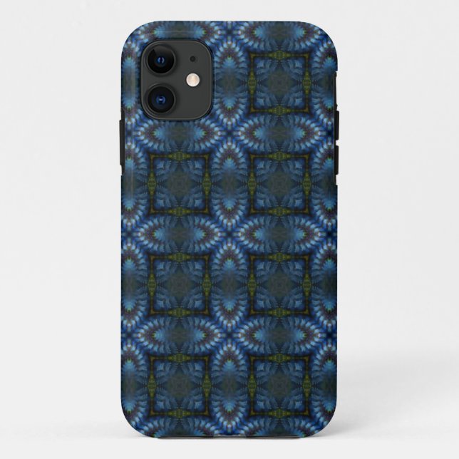 Blue Mediaeval Tapestry Pattern Cool iPhone 5 Case (Back)