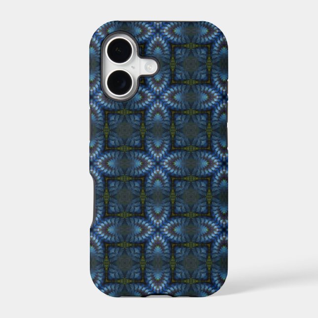 Blue Mediaeval Tapestry Pattern Cool iPhone 5 Case (Back)