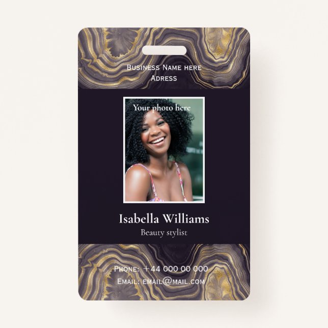 Blue Medical Facility or Business Member Badge ID Badge (Front)