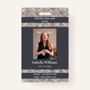 Blue Medical Facility or Business Member Badge ID Badge