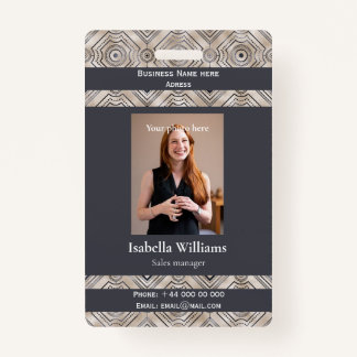 Blue Medical Facility or Business Member Badge ID Badge