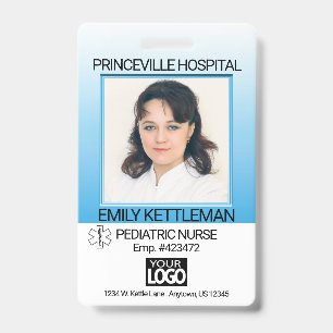Blue - Medical Field Photo - Nurse ID Badge