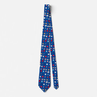 blue medical neck-tie tie