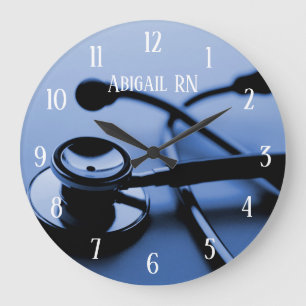 Blue Medical Office Doctor   Nurse Large Clock