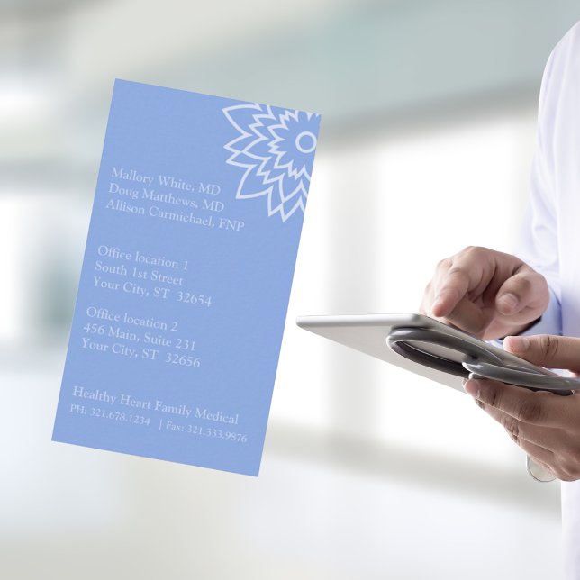 Blue Medical Professional Doctor Office Clinic Business Card (Creator Uploaded)