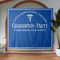 Blue Medical School Graduation Party Photo Booth