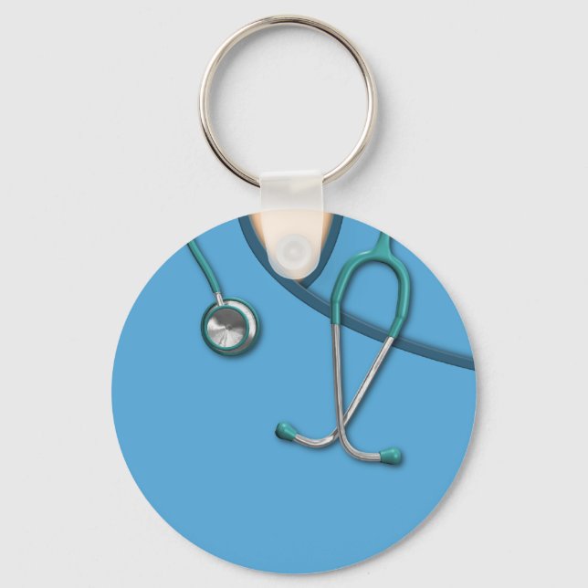 Blue Medical Scrubs Key Ring (Front)