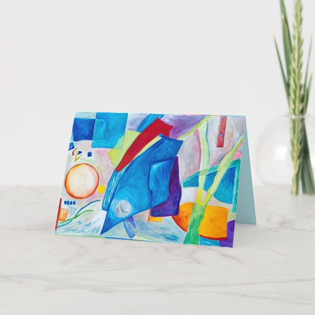 Blue meditation for the Year Holiday Card (Front)