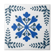 Blue Mediterranean inspired Accent tile