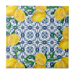 Blue Mediterranean lemon Tile