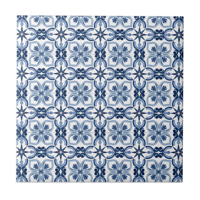 Blue Mediterranean  Tile (Front)