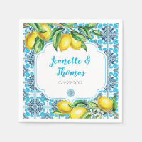 Blue Mediterranean Tile Lemon Special Occasion