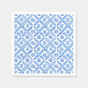 Blue Mediterranean Tile Napkins
