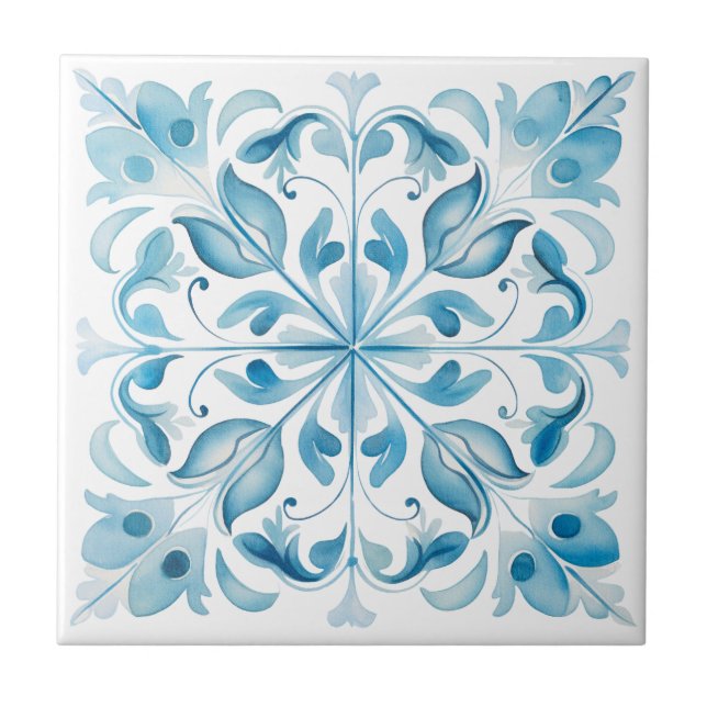 Blue Mediterranean Tuscany Tile (Front)