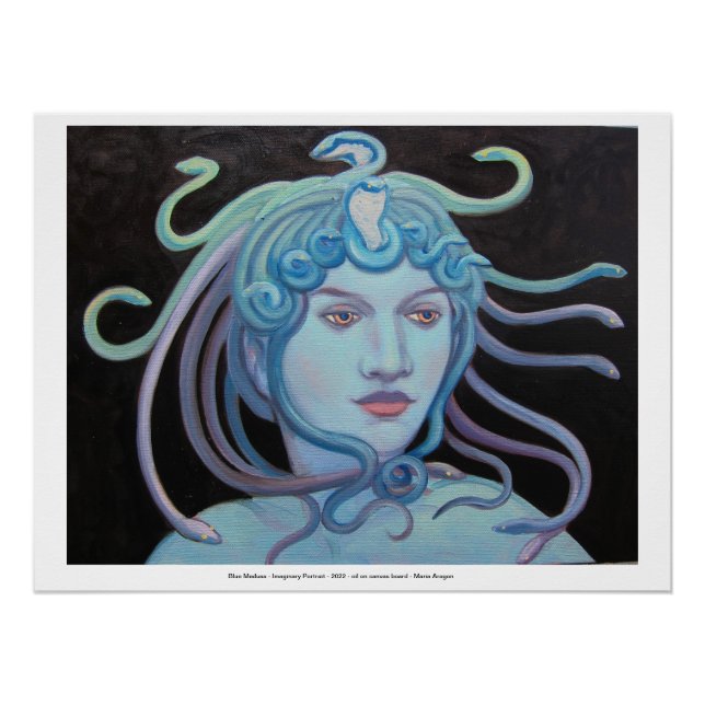 Blue Medusa - Imaginary Portrait  Poster (Front)