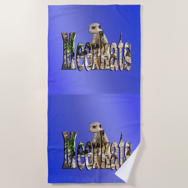 Blue Meerkats, Beach Towel (Front)