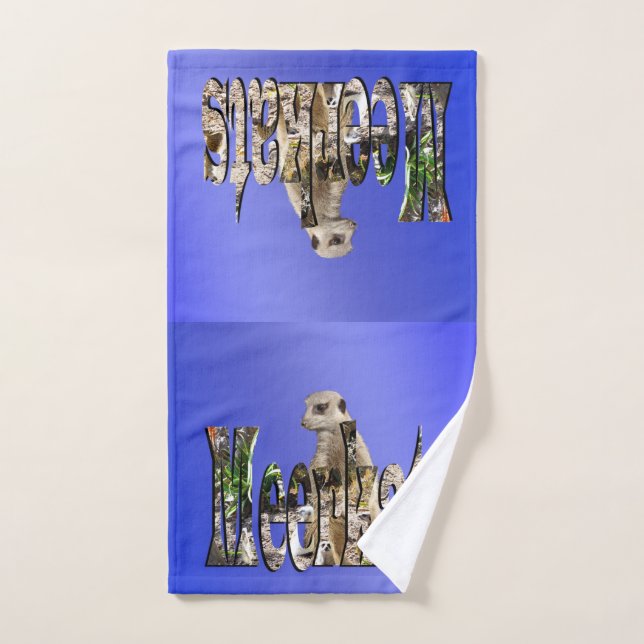 Blue Meerkats, Hand Towel (Hand Towel)