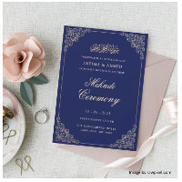 Blue Mehndi Henna Muslim Wedding