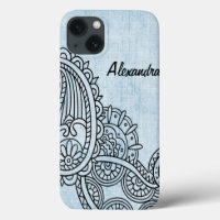 Blue Mehndi Motif iPad Air Case