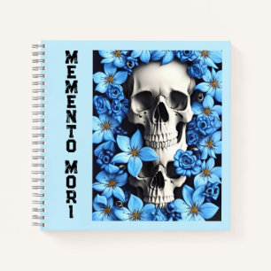 Blue Memento Mori Stoic Journal Notebook