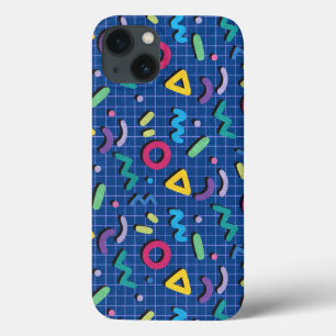 Blue Memphis Pattern  iPhone 13 Case