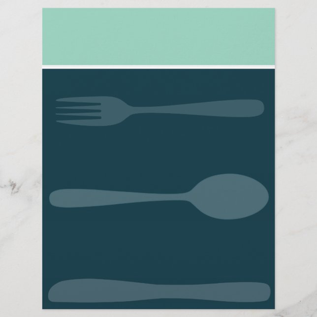 Blue Menu template (Front)