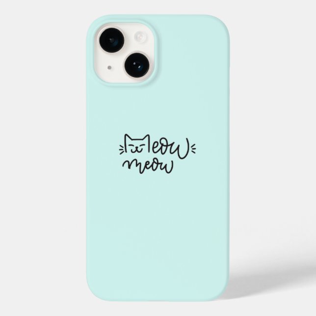 Blue Meow Phone case  (Back)