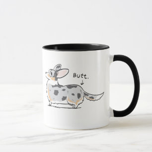 Blue Merle Cardigan Corgi Butt Mug