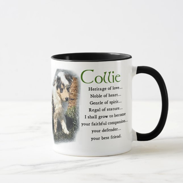 Blue Merle Collie Gifts Mug (Right)