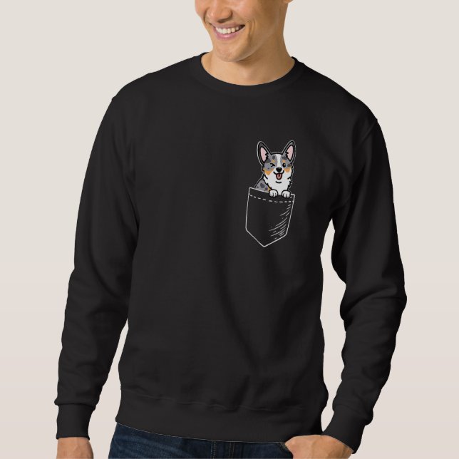Blue Merle Corgi_2 Sweatshirt (Front)