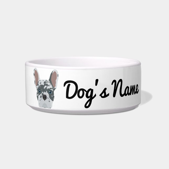 Blue Merle French Bulldog Bowl (Front)