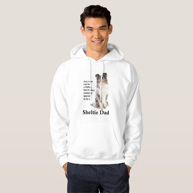 Blue Merle Sheltie Dad Hoodie (Front Full)