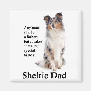 Blue Merle Sheltie Dad Magnet